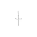 Kreuzanhänger aus rhodiniertem Silber