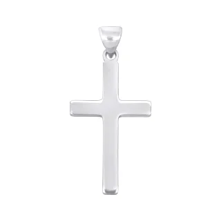 Kreuzanhänger 925/- Silber rhodiniert