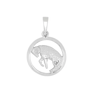 Anhänger Widder 925/- Silber rhodiniert