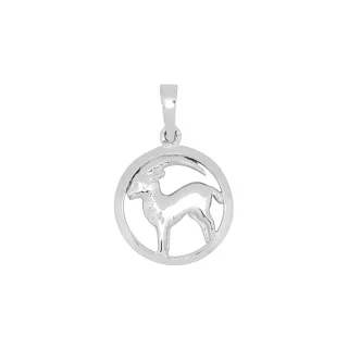 Anhänger Steinbock 12 mm 925/- Silber rhodiniert