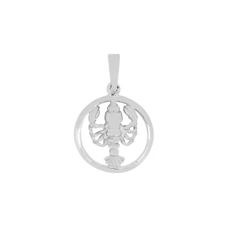 Anhänger Krebs 12mm 925/- Silber rhodiniert