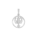 Anhänger Krebs 12mm 925/- Silber rhodiniert