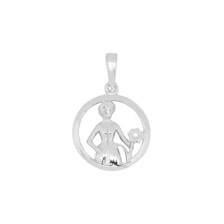 Anhänger Jungfrau 12 mm 925/- Silber rhodiniert