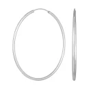 Creolen HOOP 40 mm 925/- Silber rhodiniert