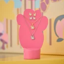 Halskette Einhorn 925/- Silber rhodiniert mit Emaille