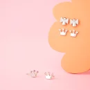 Ohrstecker Engel mit Zirkonia 925/- Silber rhodiniert