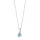 Halskette Kugel mit blauen Zirkonia 925/- Silber rhodiniert