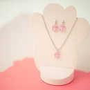 Halskette Schmetterling rosa 925/- Silber rhodiniert