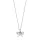 Halskette Schleife mit rosa Zirkonia 925/- Silber rhodiniert.