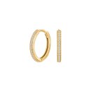 Creolen mit weißen Zirkonia 925/- Silber vergoldet