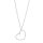 Halskette Herz 925/- Silber rhodiniert mit Zirkonia