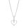 Halskette mit Herz 925/- Silber rhodiniert und Zirkonia