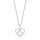 Halskette Herz in Herz 925/- Silber rhodiniert mit Zirkonia