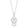 Halskette Herz/Infinity 925/- Silber rhodiniert mit Zirkonia