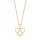 Halskette Herz in Herz 925/- Silber vergoldet mit Zirkonia