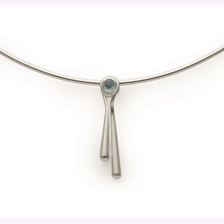 Bastian Inverun Anhänger 925/- Silber mit Blautopas