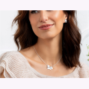 Halskette Water Lily 925/- Silber matt