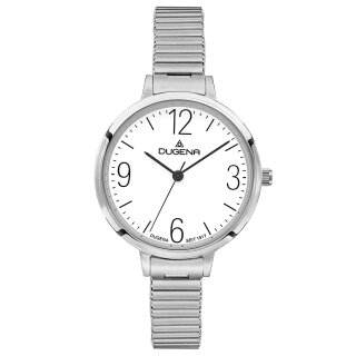 Damenuhr Dugena Fiona mit Zugband silberfarben