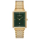 Armbanduhr Dugena Sienna Grün Metallband goldfarben