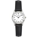 Damenuhr Dugena Vintage mit schwarzem Lederband