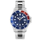 Herrenuhr Dugena Diver Blau/Silber Metallband