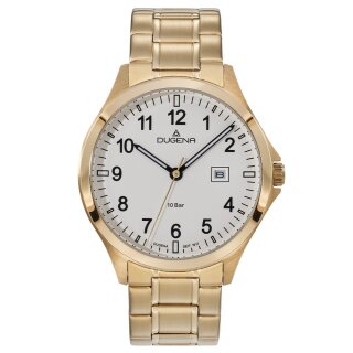 Herrenuhr Dugena Boston Metallband goldfarben