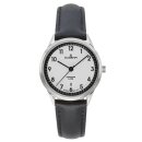 Damenuhr Dugena Slim Line Silber Lederband schwarz