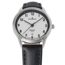 Damenuhr Dugena Slim Line Silber Lederband schwarz