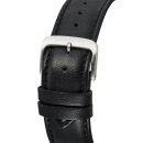 Damenuhr Dugena Slim Line Silber Lederband schwarz