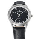 Damenuhr Dugena Slim Line Schwarz Lederband schwarz