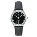 Damenuhr Dugena Slim Line Schwarz Lederband schwarz