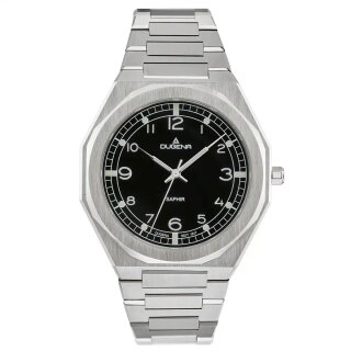 Herrenuhr Dugena München Schwarz Edelstahl