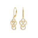 Ohrringe Herz & Infinity Gold aus 925/- Silber mit...
