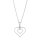 Halskette Silber rhodiniert mit Doppelherzanhänger