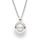 Anhänger925/- | Sterlingsilber Schimmernde Perle umgeben von strahlendem Silber