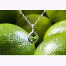 Bastian Inverun Anhänger Pear Cut Peridot Sattgrüner Peridot mit poliertem 925/- Silber