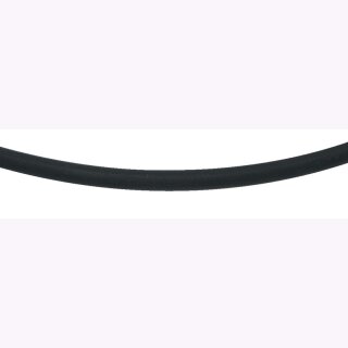 Collier Kautschuk, 45cm Schwarz, Verschluss: Bajonett 925/-