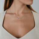 Collier aus 925/- Silber mit blauen und weißen...