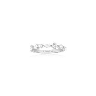 Sif Jacobs Ring ADRIA 925/- Silber, Zirkonia weiß, Süßwasser Zuchtperlen
